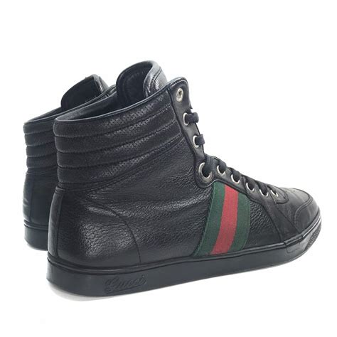 Gucci Coda Guccissima Black Leather High